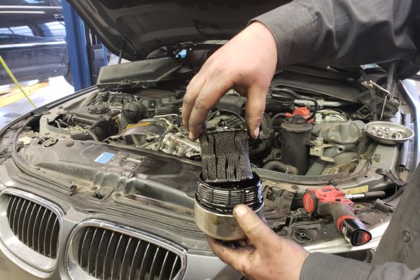 BMW oil filter change in Southampton NY